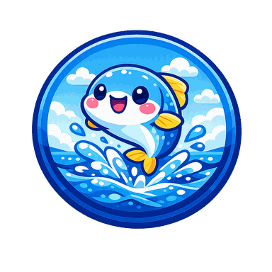 鱼儿队徽章插画